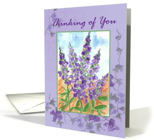 You Are Enough You Matter Purple Lupine Flower Collage card (873238)