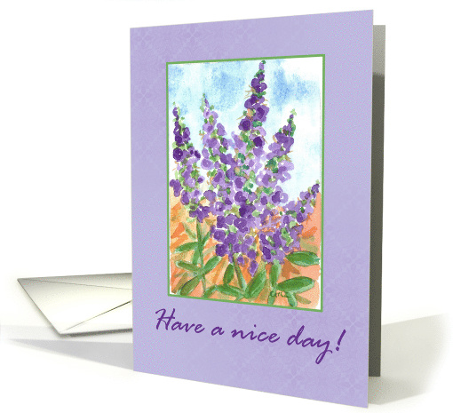 Have a Nice Day Purple Flower Lupines card (873241)
