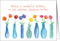 Happy Birthday Daughter-in-Law Roses In Vases card