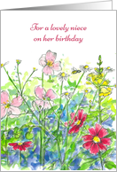 For A Lovely Niece On Her Birthday Honey Bee Garden card