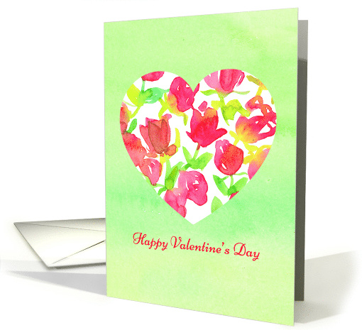 Happyr Valentine's Day Pink Rosebuds Heart card (888470)