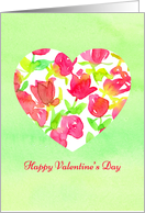 Happyr Valentine’s Day Pink Rosebuds Heart card