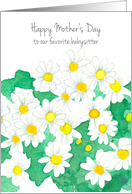 Happy Mother’s Day Babysitter White Daisies card