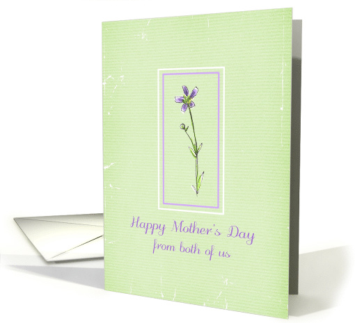 Happy Mother's Day From Both of Us Lavender Wildflower card (892921)