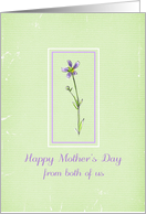 Happy Mother’s Day From Both of Us Lavender Wildflower card