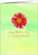 Happy Mother’s Day Lovely Godmother Red Daisy card