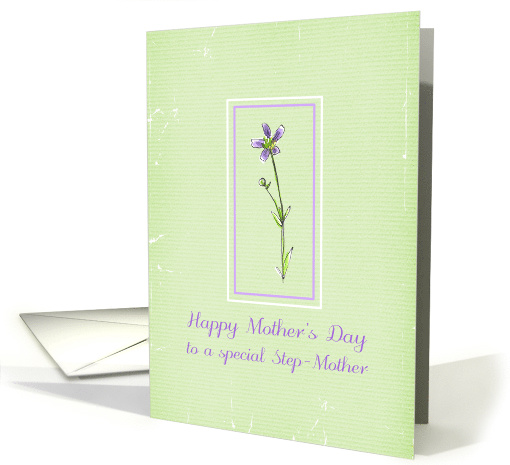 Happy Mother's Day Step-Mother Lavender Wildflower card (892928)