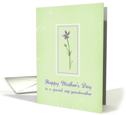 Happy Mother's Day Step-Grandmother Lavender Wildflower card (892977)