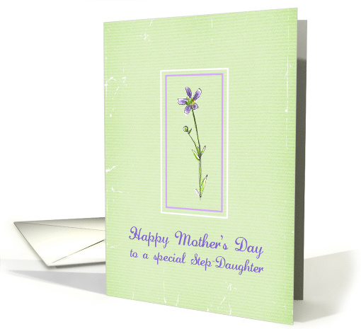 Happy Mother's Day Step-Daughter Lavender Wildflower card (892979)