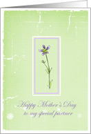 Happy Mother’s Day Special Partner Lavender Wildflower card