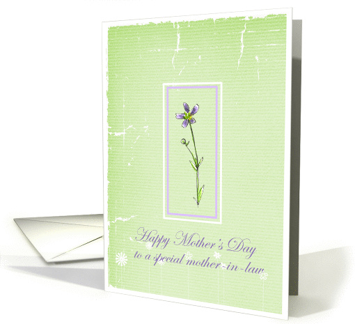 Happy Mother's Day Special Mother-in-Law Lavender Wildflower card