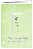 Happy Mother’s Day Special Half-Sister Lavender Wildflower card