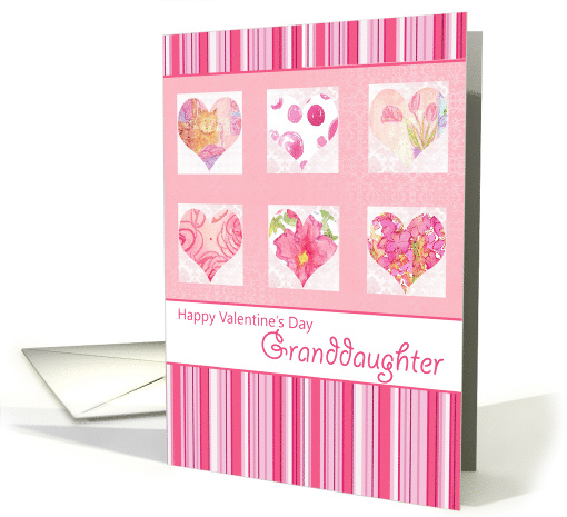 Happy Valentine's Day Granddaughter Flower Hearts card (897375)