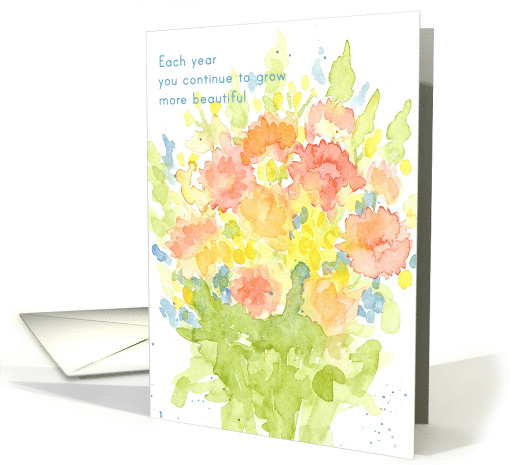 Each Year You Grow More Beautiful Happy Birthday card (898773)