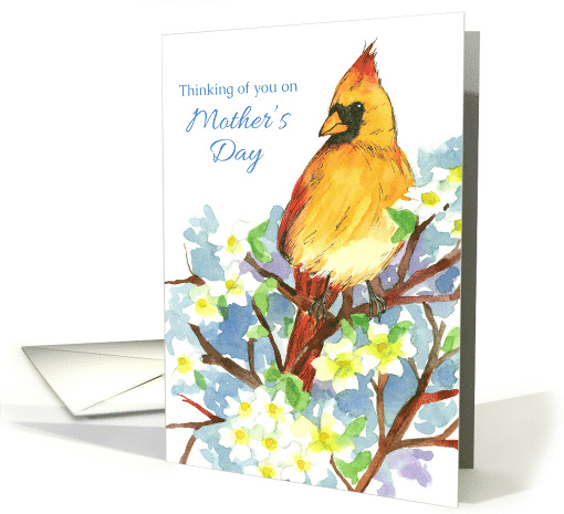 Thinking Of You On Mother's Day Cardinal Bird Dogwood card (898913)