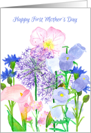 Happy First Mother’s Day Spring Flower Bouquet card