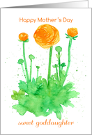Happy Mother’s Day Sweet Goddaughter Orange Flowers card
