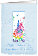 Happy Mother’s Day Birth Mom Spring Garden Dragonfly card