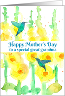 Happy Mother’s Day Special Great Grandma Hummingbirds card