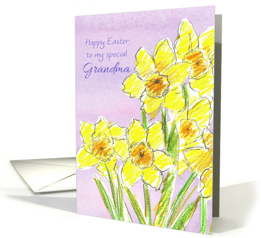 Happy Easter To My Special Grandma Daffodils card (908468)
