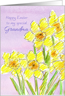 Happy Easter To My Special Grandma Daffodils card