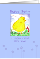 Happy Easter To Super Sweet Little You Chicken card
