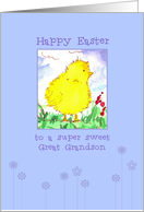 Happy Easter Great Grandson Baby Chicken card