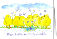 Happy Easter Sweet Grandchildren Chicks card