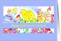Happy Easter Sweet Godson Chicks Eggs card