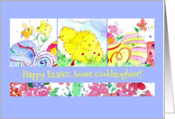 Happy Easter Sweet Goddaughter Chickens card