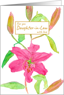 For You Daughter-in-Law With Love Daylily Flower card