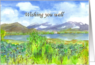 Wishing You Well Mountain Lake Plants card
