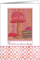 Have a Nice Day Ladies in Red Hats Vintage Hat Box card