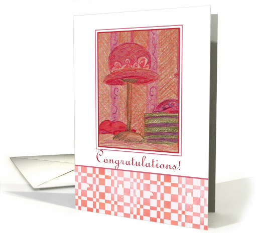 Congratulations Ladies in Red Hats Vintage Hat Box card (940347)