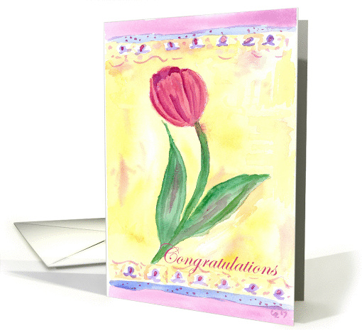 Tulip Retirement Congratulations Best Wishes card (98008)