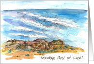 Goodbye Good Luck Ocean Beach Waves card