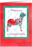 Wishing You A Very Happy Holiday Dog Christmas card