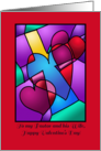 To My Pastor and His Wife, Happy Valentine’s Day! Hearts and Cross card