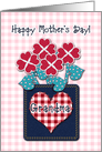Happy Mother’s Day! Grandma, Seersucker Fabric Look, Gingham Checks card