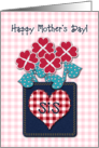 Happy Mother’s Day! Sis, Seersucker Fabric Look, Gingham Checks card