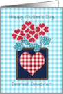 Happy Mother’s Day Daughter Denim Look Fabric card
