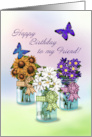 To My Friend Happy Birthday Jars of Flowers card