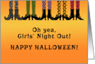 Whimsical Witch’s Legs, Girls’ Night Out, Happy Halloween! Invitation card