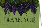 Thank You! Any Occasion Thank You Card, Purple Grapes, Green Leaves card