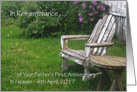 Custom Request In Remembrance of Father Adirondack Chair card