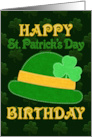 Happy St. Patrick’s Day Birthday Faux Felt Hat card