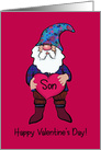 Happy Valentine’s Day Son! Gnome with Heart card
