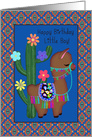 Happy Birthday Little Boy! Little Llama and Cactus card