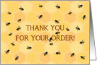 Thank You For Your Order! Business Card Busy Bees and Beehive card