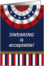 Inauguration Day in the United States Patriotic Banner Swearing In card